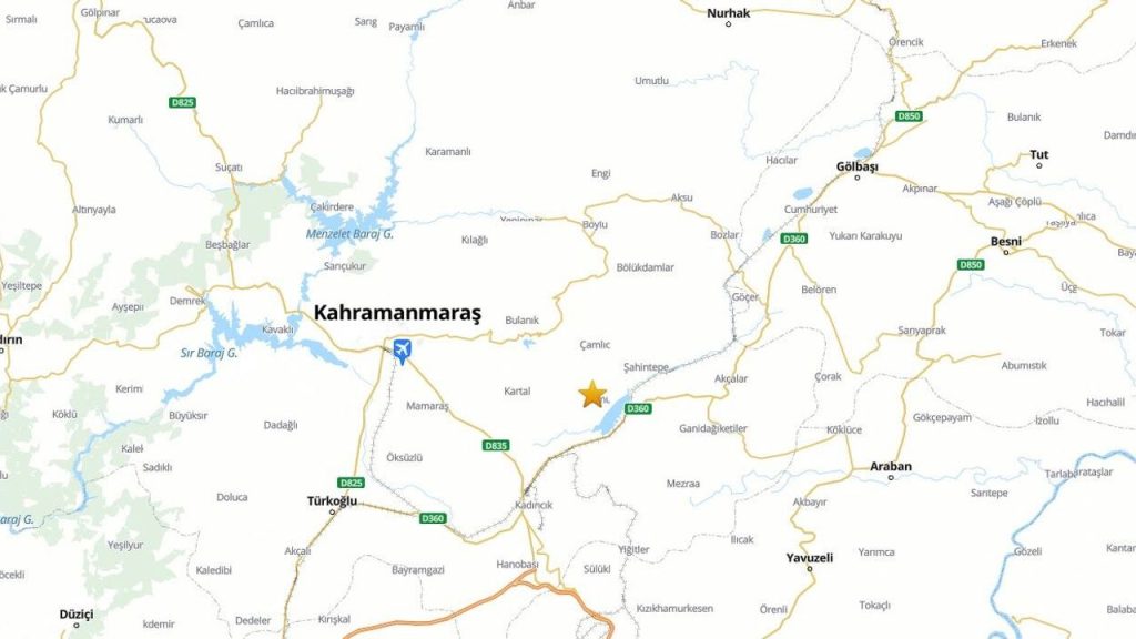 Kahramanmaraş’ta 4.4 büyüklüğünde deprem!